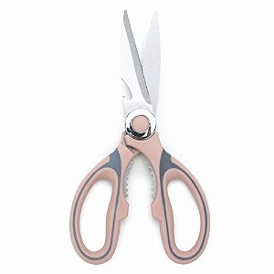 Tesoura Multifuncional com Capa Protetora 20,7x9x1,5cm Rosa - 1 Un - Cromus Allonsy