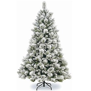 Árvore de Natal Pinheiro Luxo Nevado 3,00 Metros Pé de Ferro com 2500 Galhos