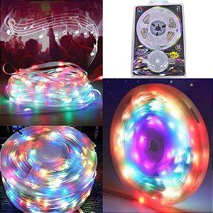 Fita Multicores de Led 10 Metros 100 Lâmpadas - Bivolt