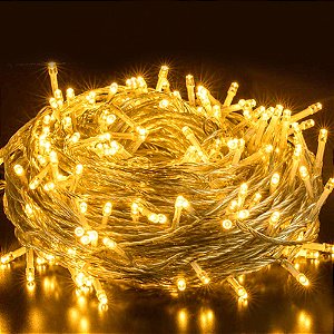 Pisca Pisca 10 Metros com 100 Leds Branco Quente - 220 Volts