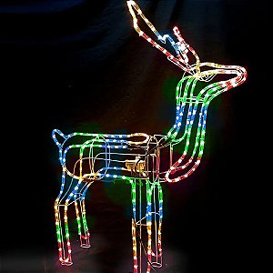 Rena Decorativa de Led 80x50x16cm Colorido - 110 Volts