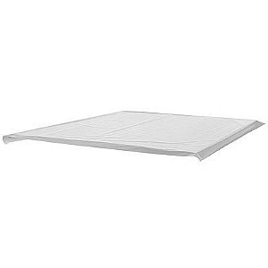 Toalha Plástica Perolada 78x78cm Liso Prata - 10 Un