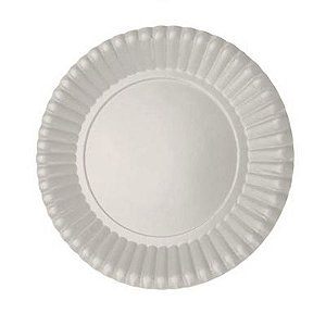 Prato Descartável Cartonado Pequeno 15cm Prata - 10 Un
