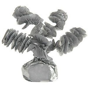 Papel Para Balas Rococó Liso Prata - 40 Un