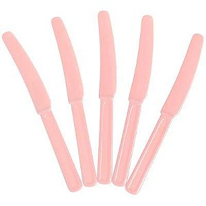 Faca Plástica Para Refeição Happy Line Rosa - 10 Un
