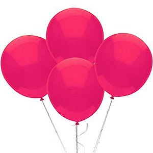 Balão Látex Tradicional Redondo 8" Liso Pink - 50 Un