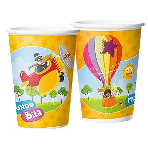 Copo de Papel 180ml Bita e os Animais - 08 Un