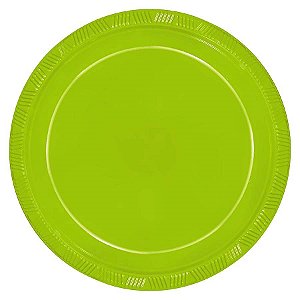 Prato Color 23cm Verde Neon - 10 Un
