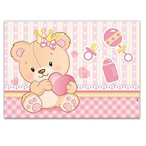 Painel Gigante Cartonado Baby Ursinha Menina