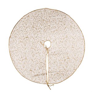 Saia Arabesco Marfim e Ouro 100cm