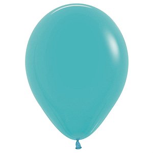 Balão Látex Fashion Azul Caribe 5" / 13cm - 50 Un