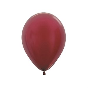 Balão Látex Metal Bordô 5" / 13cm - 50 Un