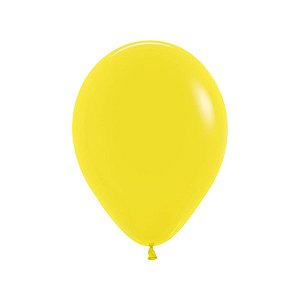 Balão Látex Fashion Amarelo 10" / 25cm - 50 Un
