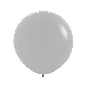 Balão Látex Fashion Cinza 36" / 91cm - 2 Un