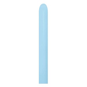 Balão Látex Twist Fashion Azul Celeste 260'' / 5x150cm - 50 Un