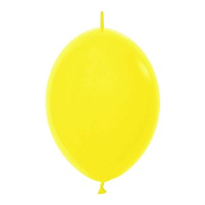 Balão Látex Fashion Amarelo Lol 12'' / 30cm - 50 Un