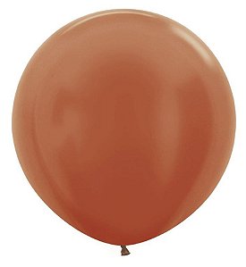 Balão Gigante Látex Metal Cobre 24" / 60cm - 3 Un