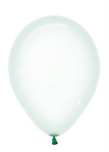 Balão Látex Cristal Pastel Verde 12" / 30cm - 50 Un