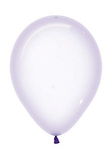 Balão Látex Cristal Pastel Lilás 12" / 30cm - 50 Un