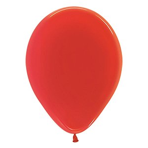Balão Látex Cristal Vermelho 5" / 13cm - 50 Un