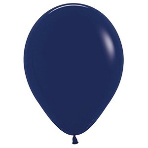 Balão Látex Fashion Azul Naval 12" / 30cm - 50 Un