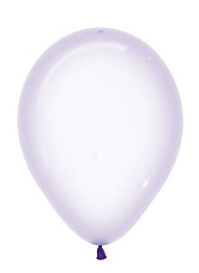 Balão Látex Cristal Pastel Lilás 5" / 13cm - 50 Un