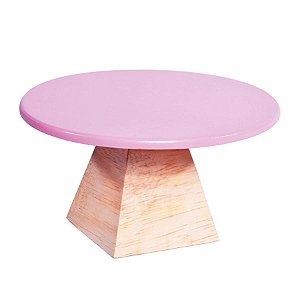 Festa Fazendinha Baby - Boleira Triangulo Rosa 20x20x10