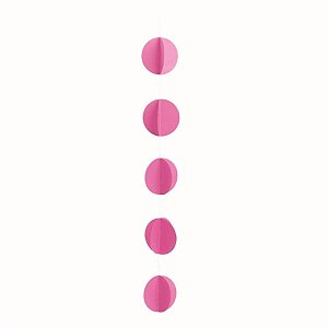 Cortina Decorativa Bolas Rosa 3 metros
