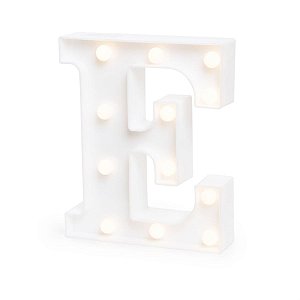 Luminoso Letra e com Led Branco