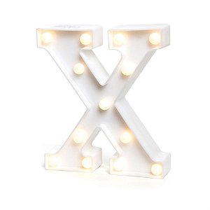 Luminoso Letra x com Led Branco