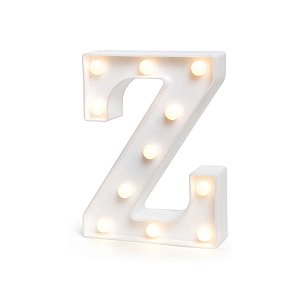 Luminoso Letra Z com Led Branco