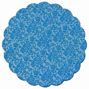 Tapetinho para Doces Renda Francesa Azul Marinho 7 cm - 100 Un