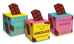 Caixa Pop Up Chocolate Sortido P 7X7X7 - 10 Un