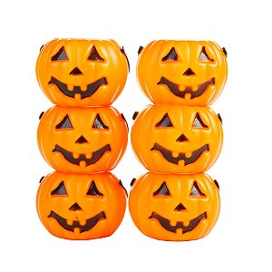 Balde Abobora Halloween C/6 Un Tam. Aprox. 7Cm - 6 Un