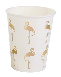 Copo Flamingo Dourado - 10 Un