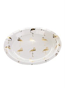Prato Flamingo Dourado - 10 Un
