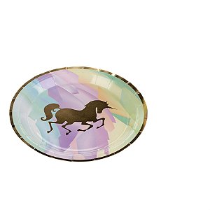 Prato Unicornio Dourado - 10 Un