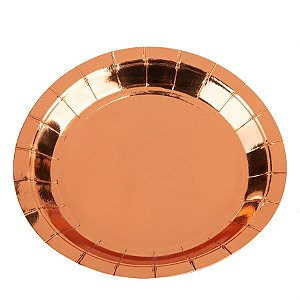 Prato Papel Liso Bronze - 10 Un