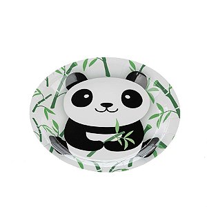 Prato Papel Panda - 10 Un