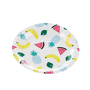 Prato Papel Frutas - 10 Un