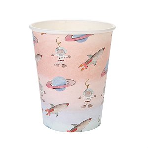 Copo de Papel 270ml Aquarela Espaço - 10 Un