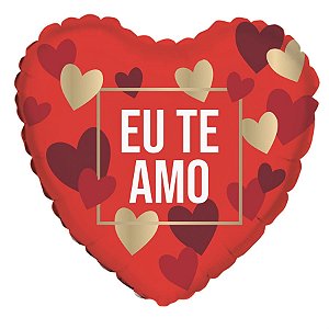 Balão Metalizado Coração Eu Te Amo 18'' / 45cm