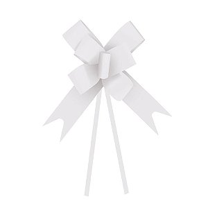 Laço Pronto/Liso Branco 12mm - 10 Un