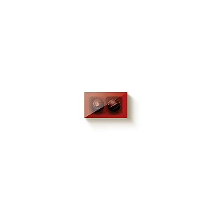 Caixa Retangular com Tampa Pvc para 2 Docinhos Vermelho 8,5x5x4 - 10 Un