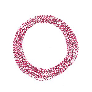 Fio de Papel Decorativo Pink/Branco 10m