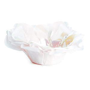 Forminha para Doce Roses sem Folhas Nacarada Branco - 40 Un