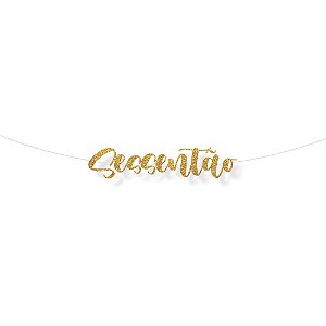 Faixa Decorativa Lettering Glitter Sessentão Ouro