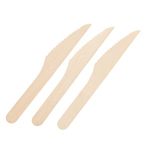 Talher Madeira Faca Natural - 10 Un