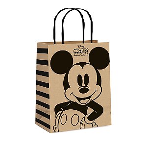 Sacola Papel Mickey Kraft M 26x19,5x9,5 - 1 Un