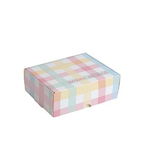 Caixas para 4 Brigadeiros Lembrei de Você Colorido 9x9x4,5 - 10 Un